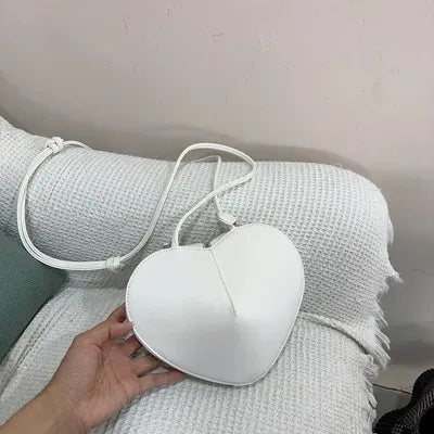 Evening Bags Fashion Peach Heart Shape Shoulder Bag Women  Trend Chic In Cute Purse Simple Versatile Brand Designer Small Cross