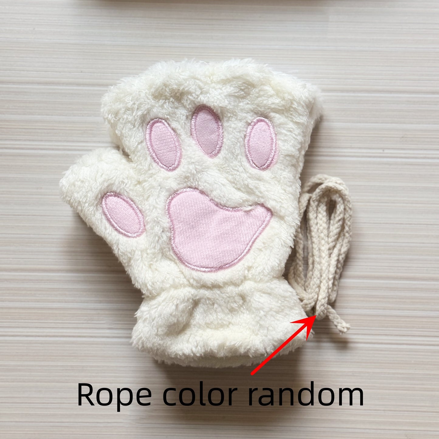 Cute Cat Claw Plush Gloves Stylish Thick Warm Half Finger Gloves Autumn Winter Soft Cozy Fuzzy Gloves