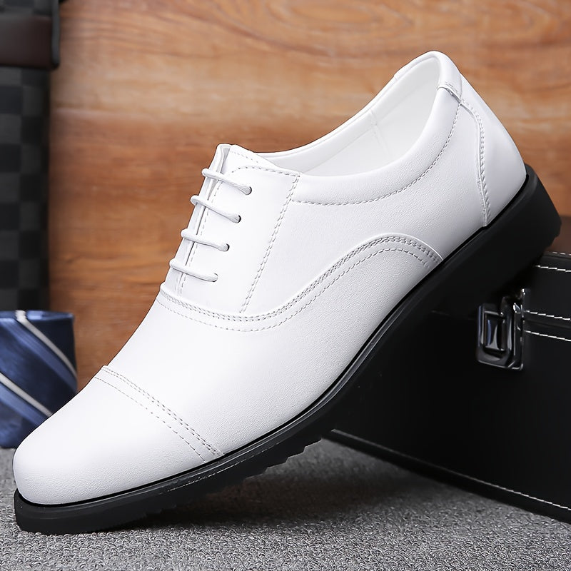 Classic Men's Formal Oxford Shoes - Durable Rubber Sole, Elegant Superfine Upper, Lace-up, for Wedding & Business