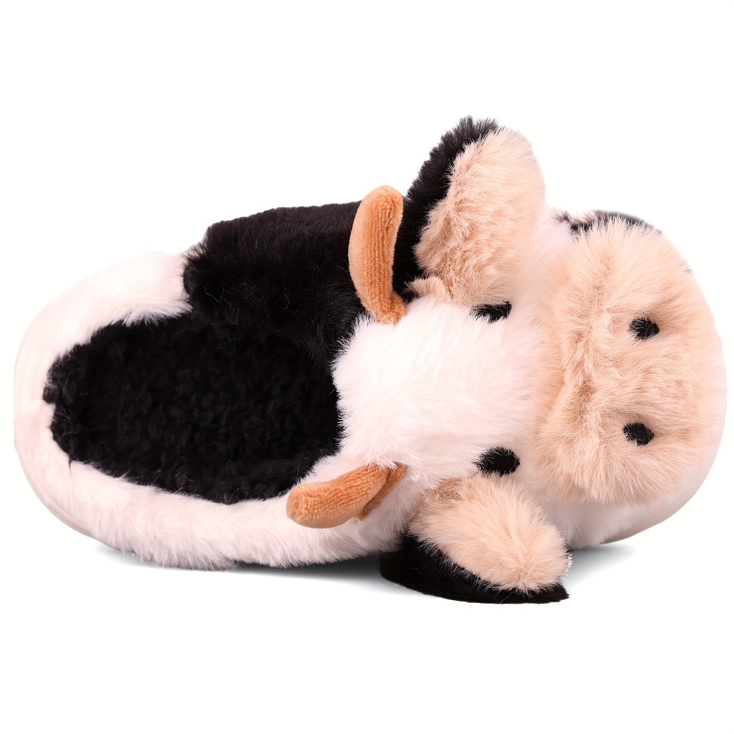 Cozy Cartoon Cow Plush Cotton Slippers - Soft, Warm, and Fuzzy for Winter Indoor Wear - New Arrival Home Slippers for Cold Weather