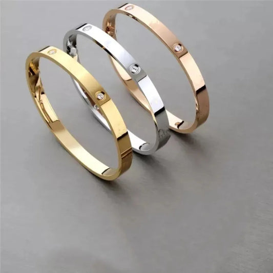 Designer Bracelet Dont Fade Fashion Trendy Bangle Gold Plated Titanium Steel Diamond for Women Men Designers Bracelets Sier Classic Luxury Jewelry