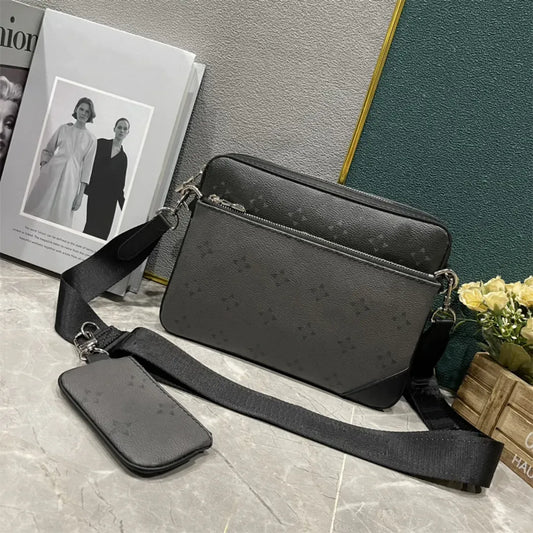 10A Luxury womens trio designer bag men messenger bags louiseits womens leather shoulder crossbody Bags viutonits handbag purse high quality M57840