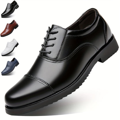 Classic Men's Formal Oxford Shoes - Durable Rubber Sole, Elegant Superfine Upper, Lace-up, for Wedding & Business