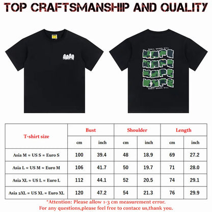 designer Mens T Shirts Top Craftsmanship mens womens Fashion tshirt Foam Print Short Sleeve Street Casual tees Cotton polo tshirts