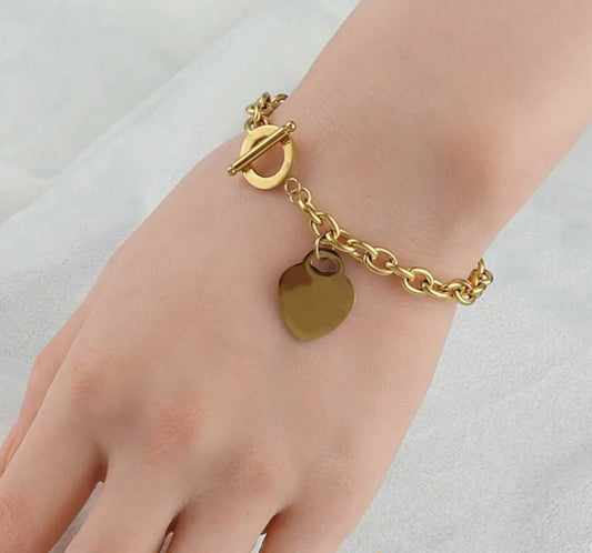 Designer Heart Bracelets Jewelry High Quality 18K Gold Plated Love Gift Jewelry for Womens New Stainless Steel Non Fade Bracelet Wholesale