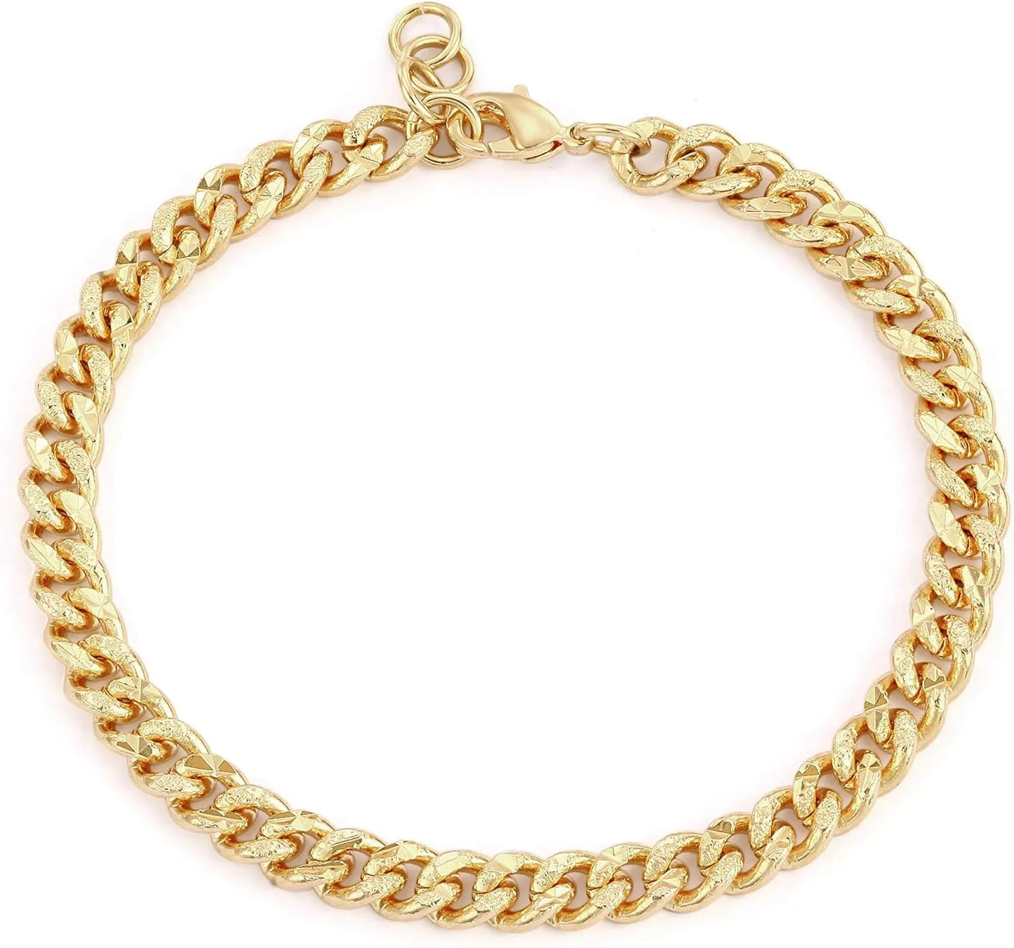 Gold Bracelets Designer for women Beaded Bracelet 18K Gold Plated Handmade Cute Satellite Diamond Cut Oval and Round Beads Rope Chain Dainty Bracelet for Women