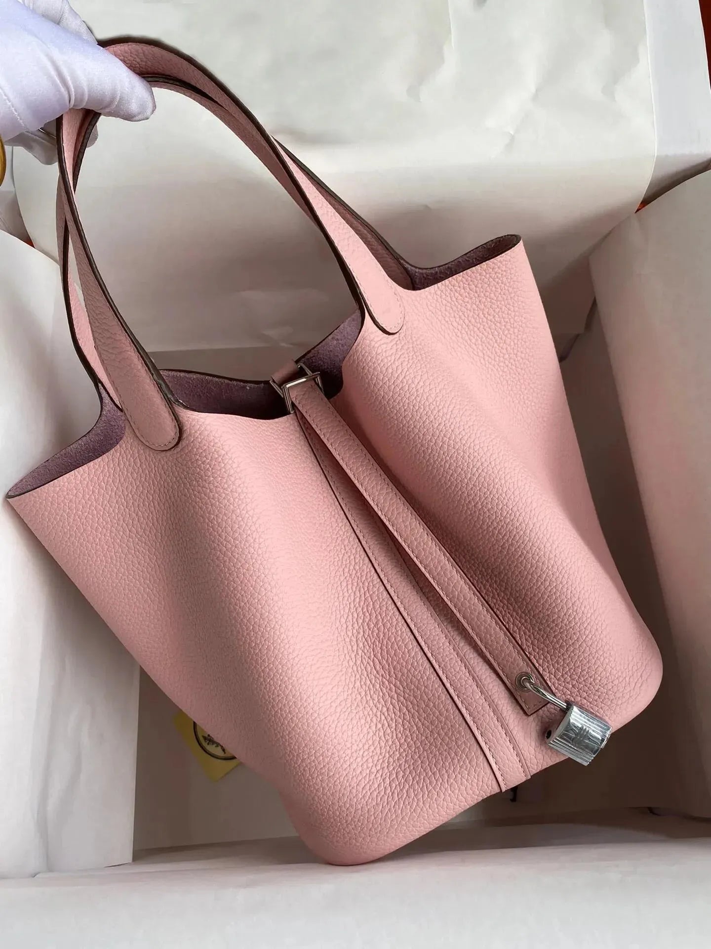 10A Mirror+ Top Quality Picotin lock Bag Women Purse Tote Bucket Bags Handmade Luxury Designer Handbags Classic Fashion Togo Leather Canvas Shopping bag