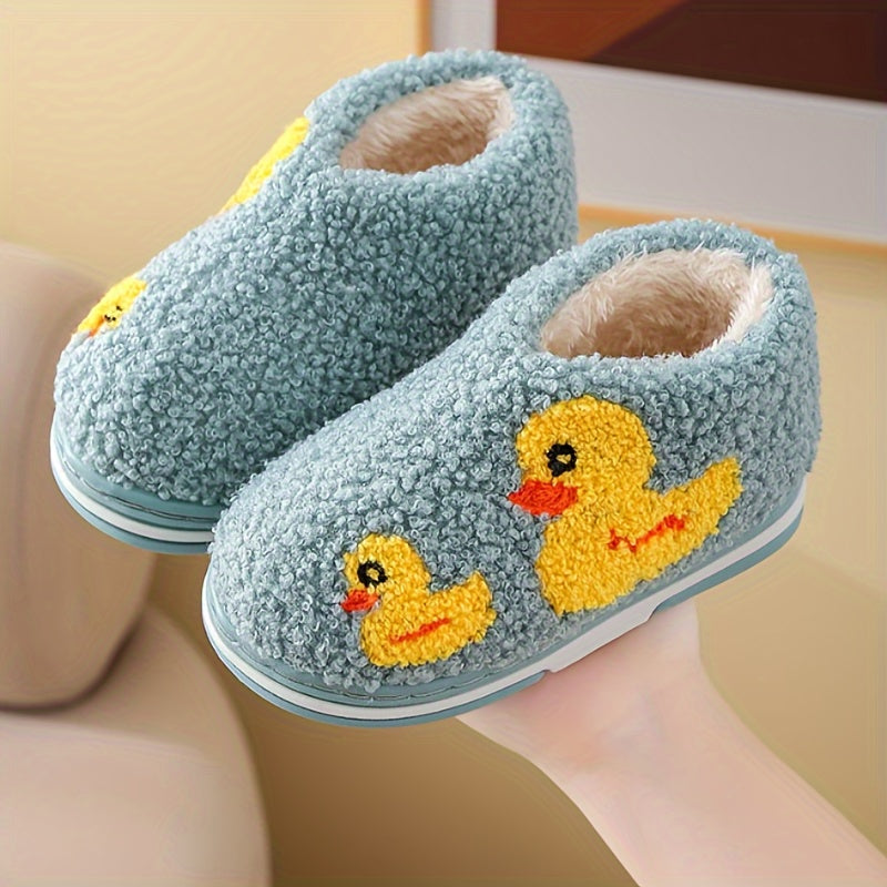 Cozy Cartoon Slippers for Kids - Warm, Non-Slip Indoor Shoes with Soft Sole for Boys & Girls, Perfect for Fall/Winter