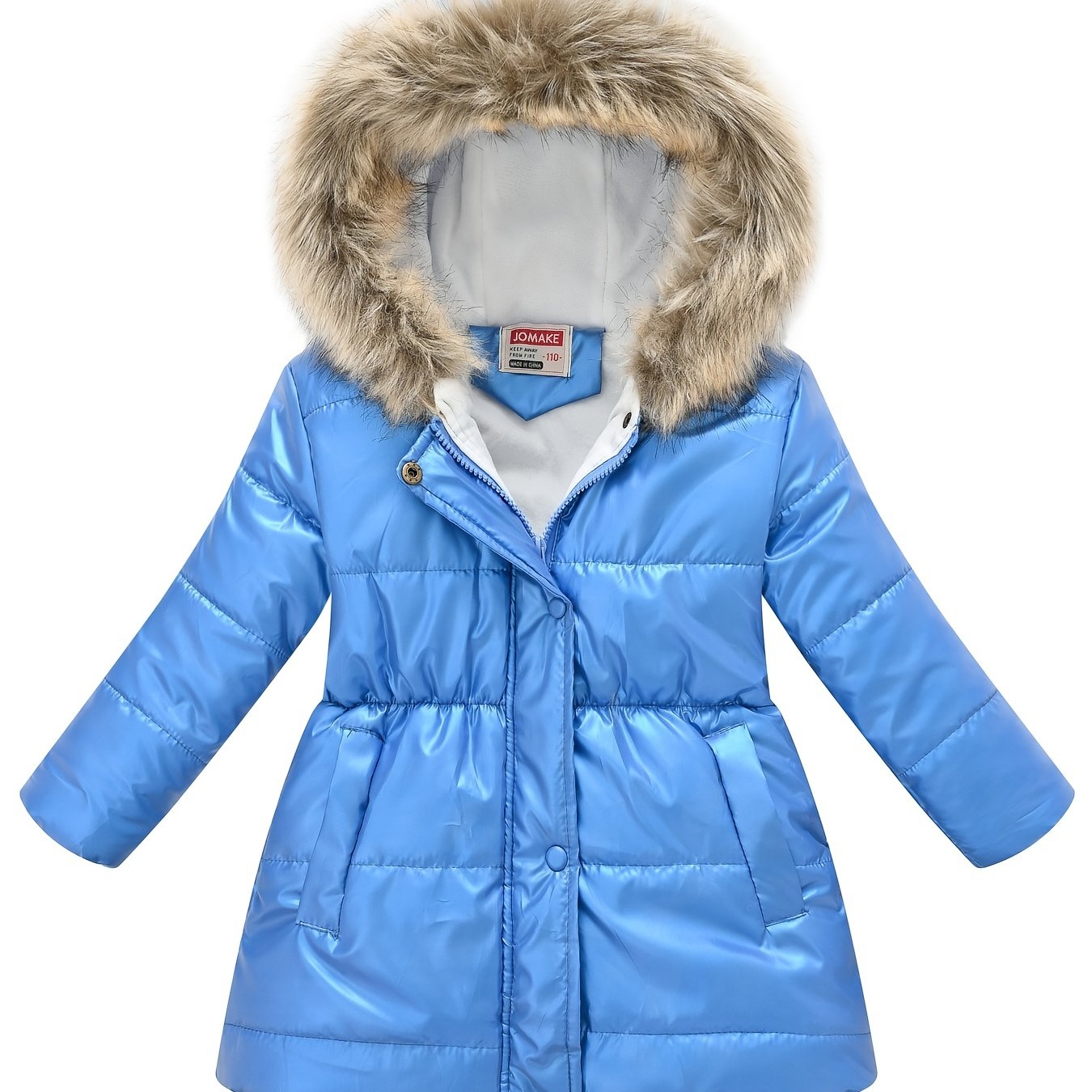 Girls' Adorable Thickened Thermal Hooded Puffer Jacket - Soft, Warm, Water-Resistant Down Alternative Padded Outwear for Winter, Cold Weather, and Outdoor Activities - Stylish, Cute, and Cozy Design for School, Daily Wear, and Travel