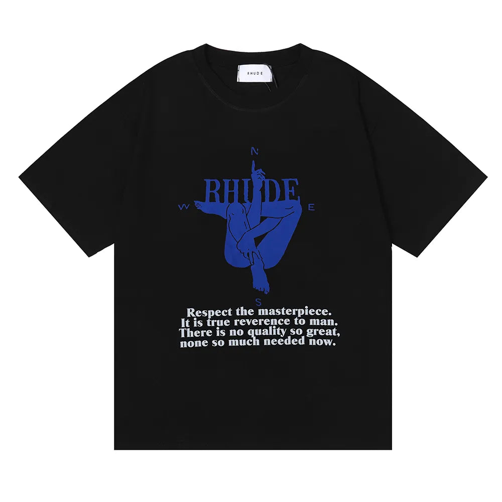 Spring Summer Rhude Shirt Man T Shirts Women Tees Skateboard Oversize Men Short Sleeve T-shirt Brand Men's T-shirts US SIZE S-XXL