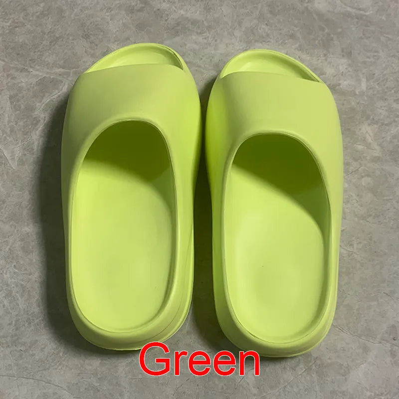 Topsportmarket Sandals Slides Slippers Men Women Glow Green Sand Black Bone White Onyx Cream Slide Sandals Big Size 15