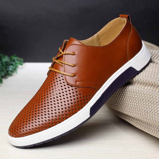 Foreign Trade Men's Shoes Extra Large Size Casual Leather Shoes Summer Mesh Large Size Shoes Overseas Taobao Hot Sales Recommend in Stock Lot