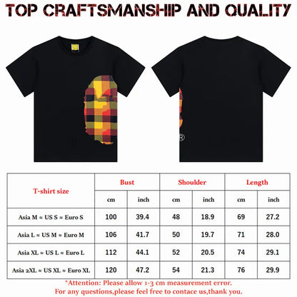 designer Mens T Shirts Top Craftsmanship mens womens Fashion tshirt Foam Print Short Sleeve Street Casual tees Cotton polo tshirts