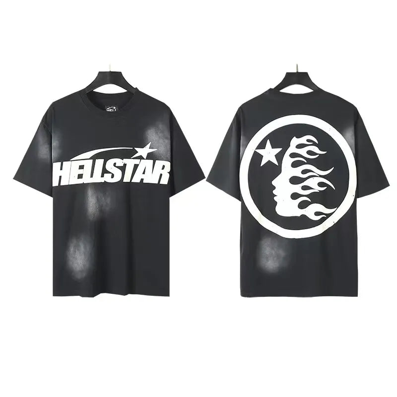 Hellstart Designer T Shirt Casual Hell Starr Cotton T-Shirt With Monogrammed Print Short Sleeve Top Hellstart Shirt Luxury Mens Hip Hop Clothing