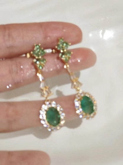 Lianfudai 2024 New Meet Lake Tassel Crystal Earring