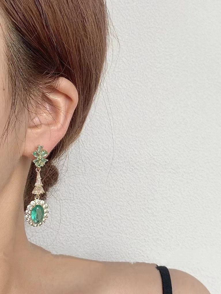 Lianfudai 2024 New Meet Lake Tassel Crystal Earring