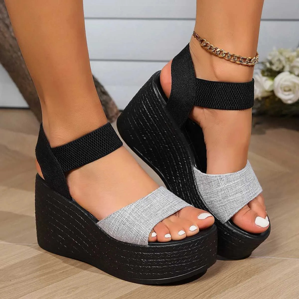 Dress Shoes Womens large foreign trade sandals new summer sponge cake wedge high heels thick soled waterproof platform H240527 6PZ0