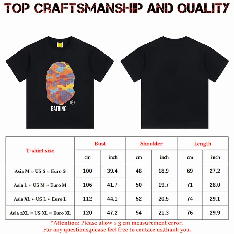 designer Mens T Shirts Top Craftsmanship mens womens Fashion tshirt Foam Print Short Sleeve Street Casual tees Cotton polo tshirts