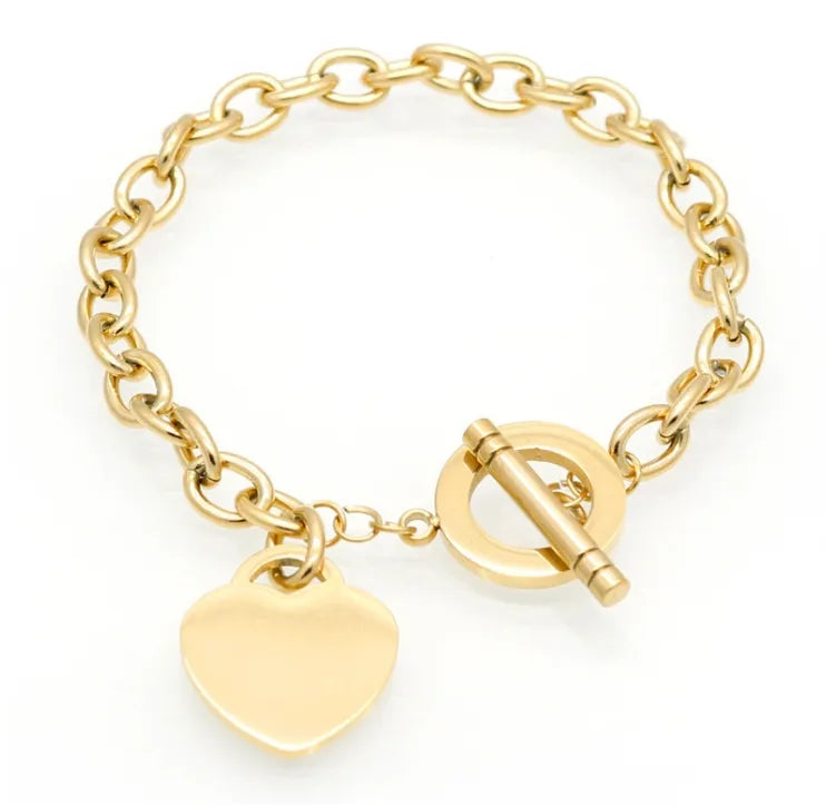 Designer Heart Bracelets Jewelry High Quality 18K Gold Plated Love Gift Jewelry for Womens New Stainless Steel Non Fade Bracelet Wholesale