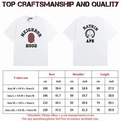 designer Mens T Shirts Top Craftsmanship mens womens Fashion tshirt Foam Print Short Sleeve Street Casual tees Cotton polo tshirts