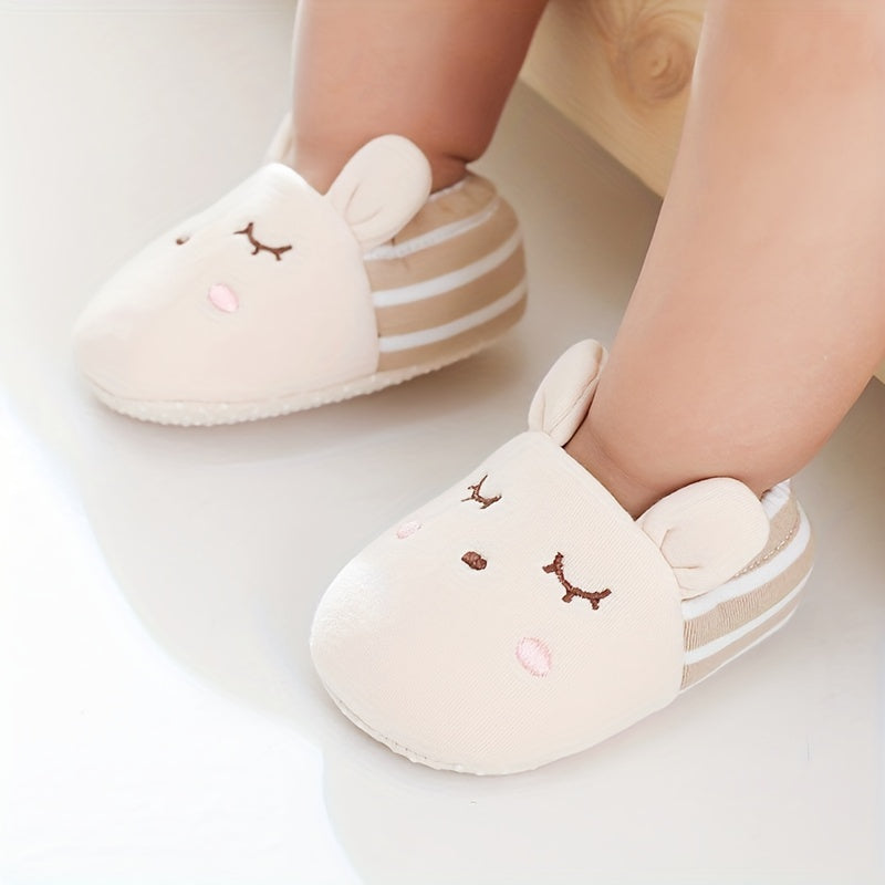 Adorable Cartoon-Themed Slip-On House Shoes for Baby Girls - Non-Slip, Comfy & Perfect for Indoor Spring/Fall Fun