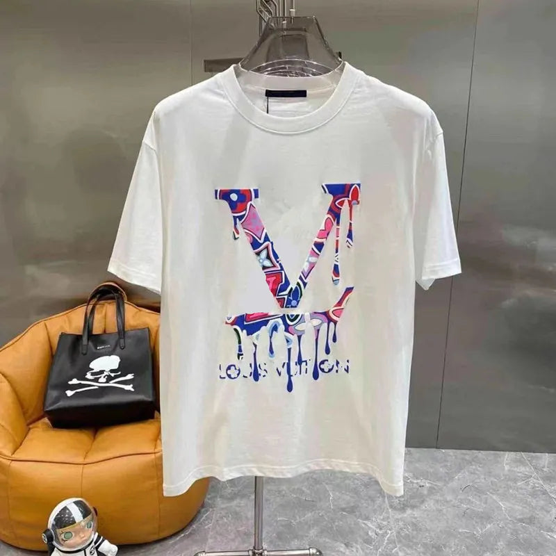 Summer Designer T Men Women Black Tshirt Letter Mens Shirt Printed Short Sleeve Brand Shirts Streetwear Apparel Clothes Play Basketball Tees 1V