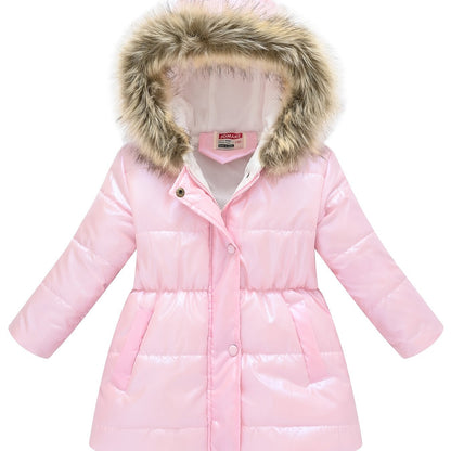 Girls' Adorable Thickened Thermal Hooded Puffer Jacket - Soft, Warm, Water-Resistant Down Alternative Padded Outwear for Winter, Cold Weather, and Outdoor Activities - Stylish, Cute, and Cozy Design for School, Daily Wear, and Travel