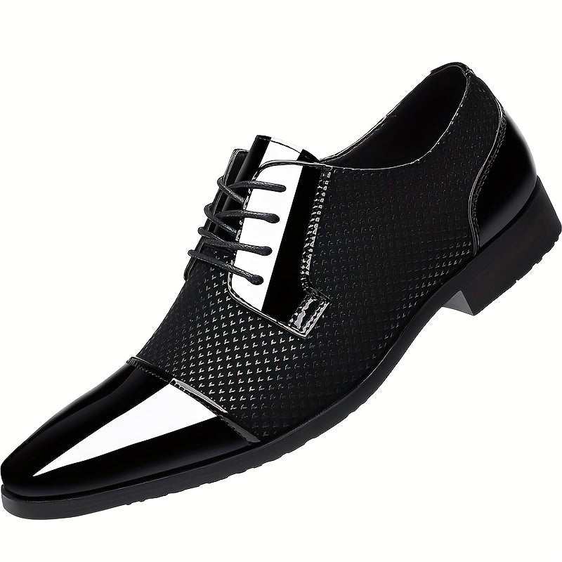 Elegant Men's Derby Shoes-Cap-toe Design, Comfortable & Versatile-Lace-up for Office & Formal Wear-Spring/Autumn Collection