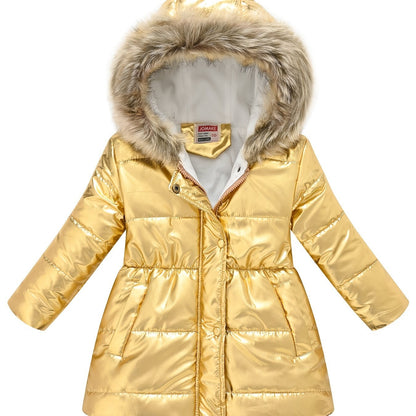 Girls' Adorable Thickened Thermal Hooded Puffer Jacket - Soft, Warm, Water-Resistant Down Alternative Padded Outwear for Winter, Cold Weather, and Outdoor Activities - Stylish, Cute, and Cozy Design for School, Daily Wear, and Travel