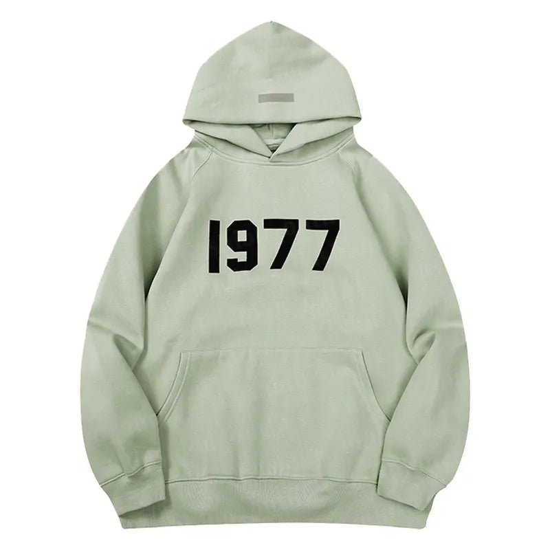 Fashion Fog Hoodie 1977 ESS Hoodies Mens Womens Pullover Hip Hop Tracksuit Oversized Sweatshirts Pants Set Casual Ladys Jumpers essentialsweatshirts Hoody