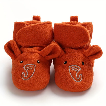 Cozy Cartoon Lamb Plush Winter Shoes for Baby Boys & Girls - Soft, Warm Walking Sneakers with Cute Animal Design