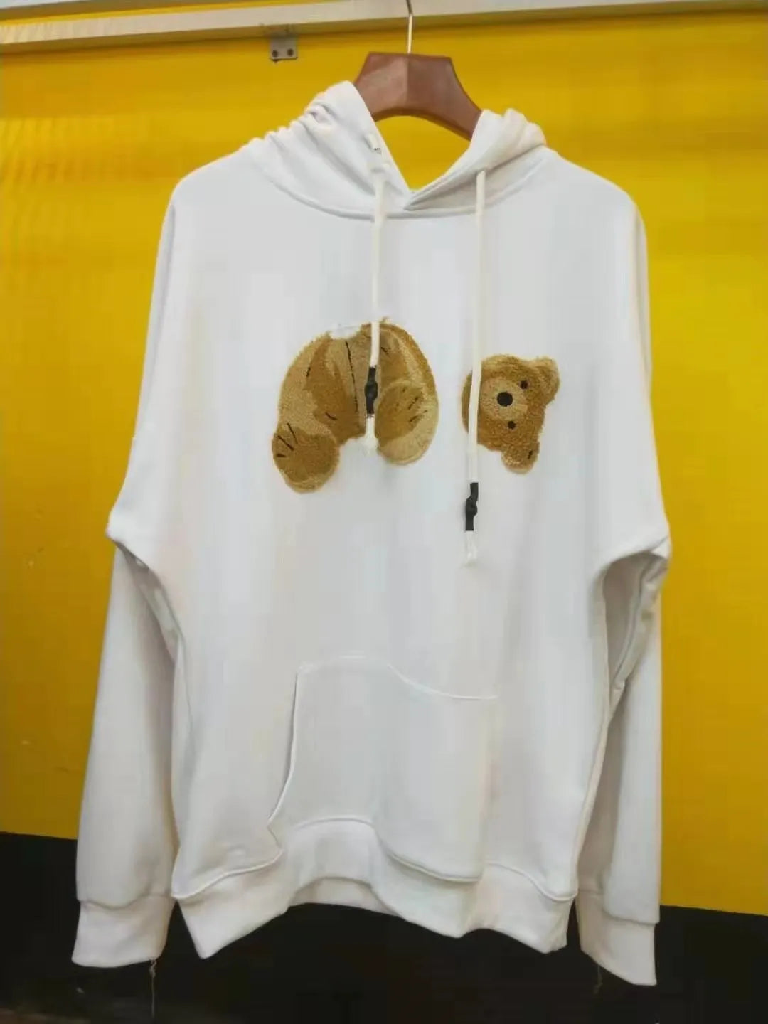 New Fashionable High Quality Hoodie Sweatshirt Worn Bear Sweatshirt Teddy Bear Fashion Loop Fabric Explosion Sweater Style Men's and Women's European Sizes S-XL