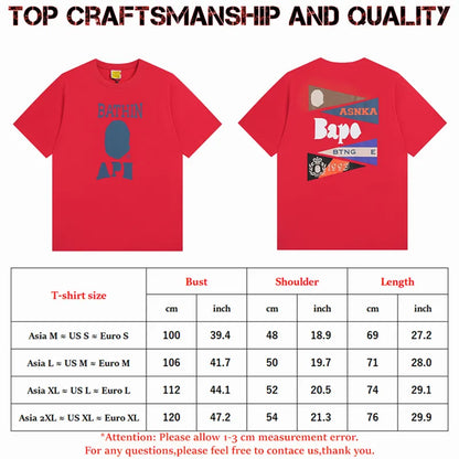 designer Mens T Shirts Top Craftsmanship mens womens Fashion tshirt Foam Print Short Sleeve Street Casual tees Cotton polo tshirts