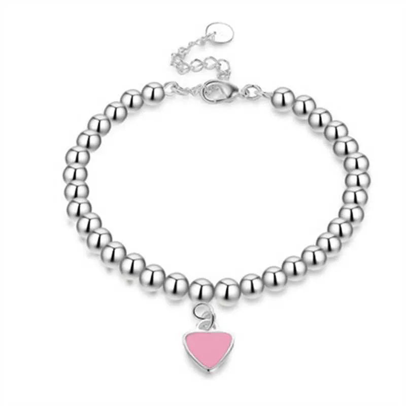 fine sterling silver jewelry 925 bracelet designer charm bracelet Hearts Girlfriend Lady gift luxury braclets bracelet designer for woman bracelets free shipping