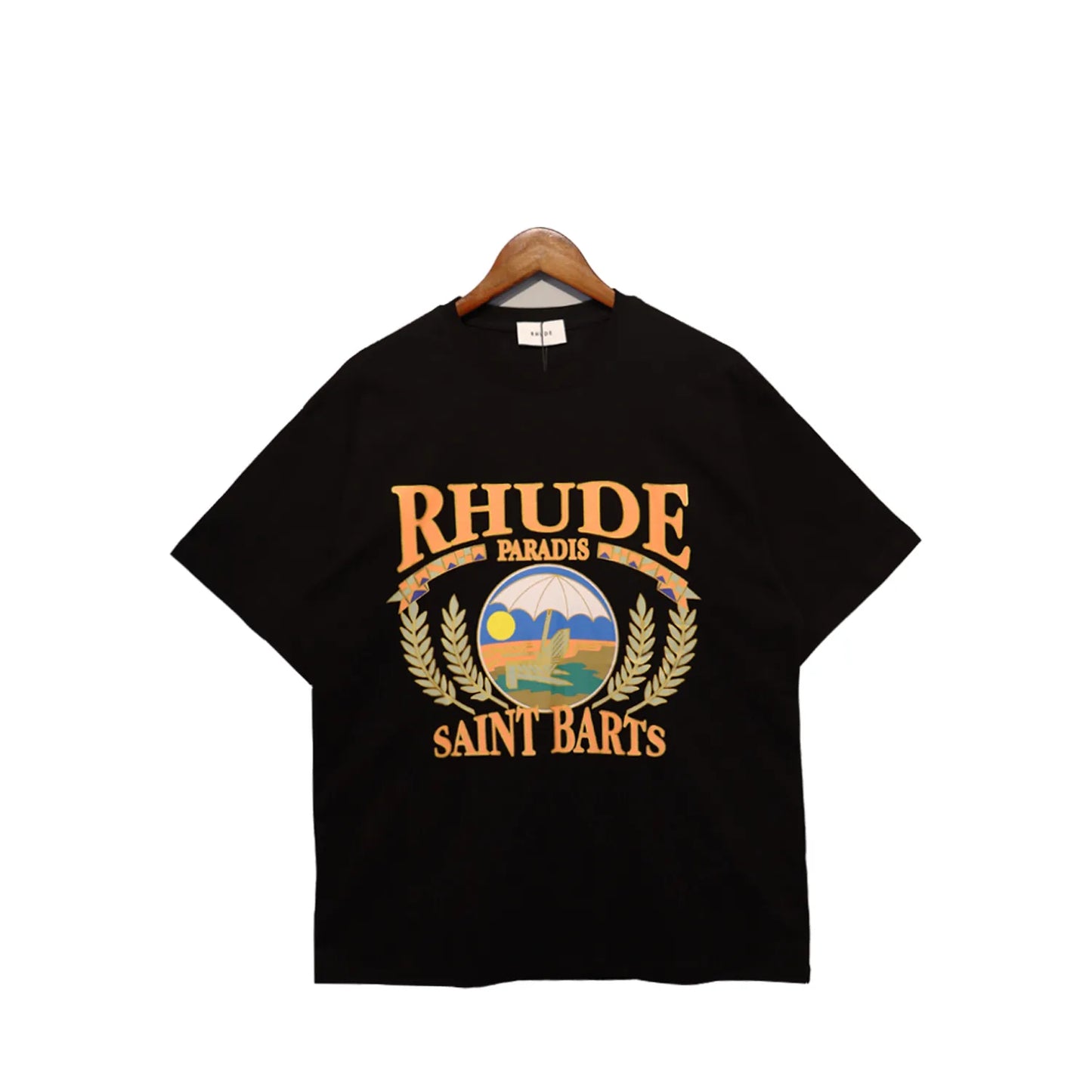 Brand Rhude T Shirts Designer Shirt Men Shorts Print White Black S M L Xl Street Cotton Fashion Youth Mens Tshirts Tshirt