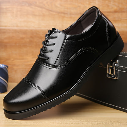 Classic Men's Formal Oxford Shoes - Durable Rubber Sole, Elegant Superfine Upper, Lace-up, for Wedding & Business