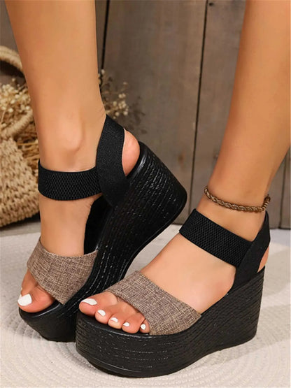 Dress Shoes Womens large foreign trade sandals new summer sponge cake wedge high heels thick soled waterproof platform H240527 6PZ0