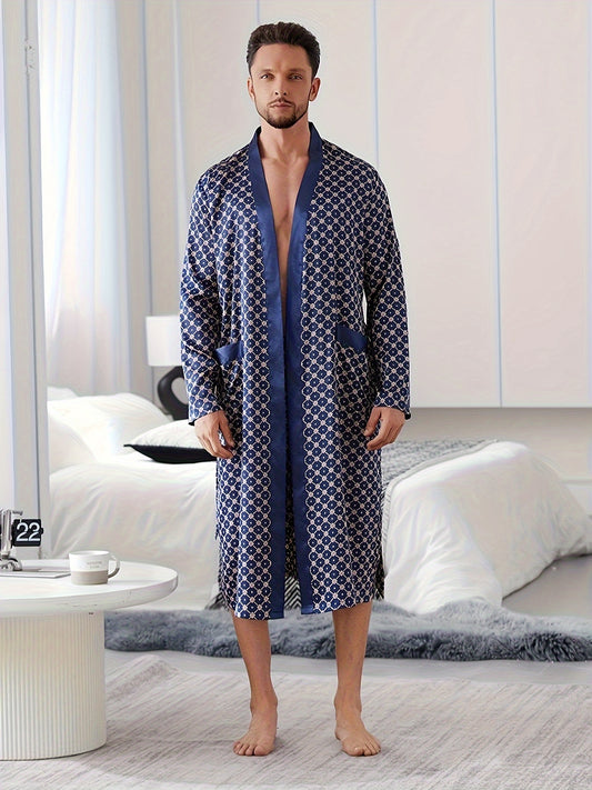 Mens Pajama Set - Ultra-Soft and Gentle Fabric, Vibrant Premium Print Design, Cozy Sleep Robe - Latest Fashion Trend for the Modern Man