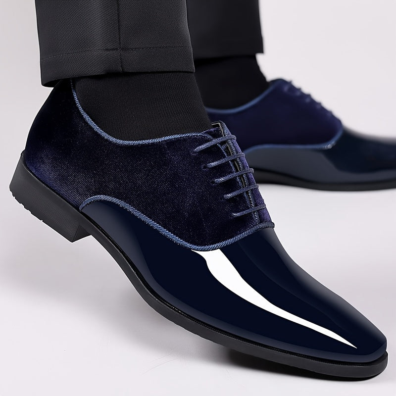 Mens Premium PU Leather Derby Shoes - Stylish & Versatile for Wedding, Party & Office - Perfect for Spring, Summer & Autumn