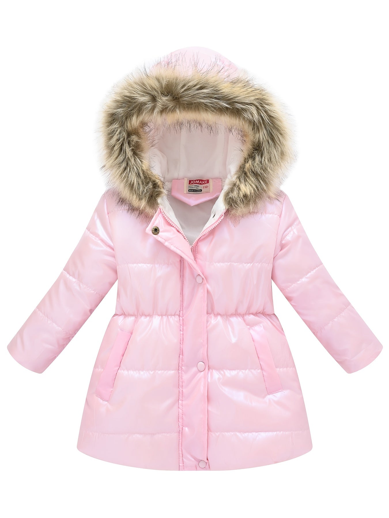 Girls' Adorable Thickened Thermal Hooded Puffer Jacket - Soft, Warm, Water-Resistant Down Alternative Padded Outwear for Winter, Cold Weather, and Outdoor Activities - Stylish, Cute, and Cozy Design for School, Daily Wear, and Travel