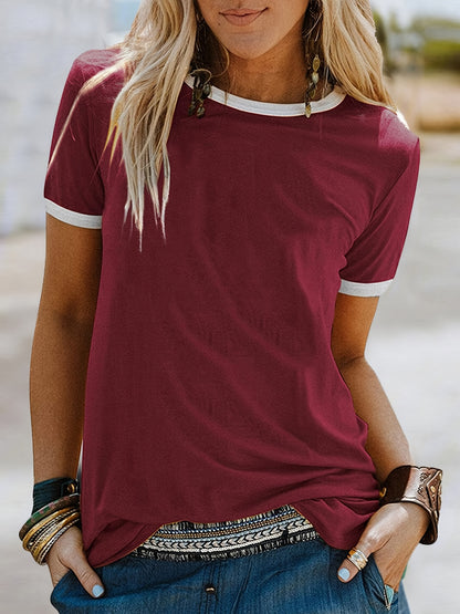 Womens Lightweight Crew Neck T-Shirt - Comfortable & Stylish Loose Fit - Versatile Summer Short Sleeve Top - Everyday Essential