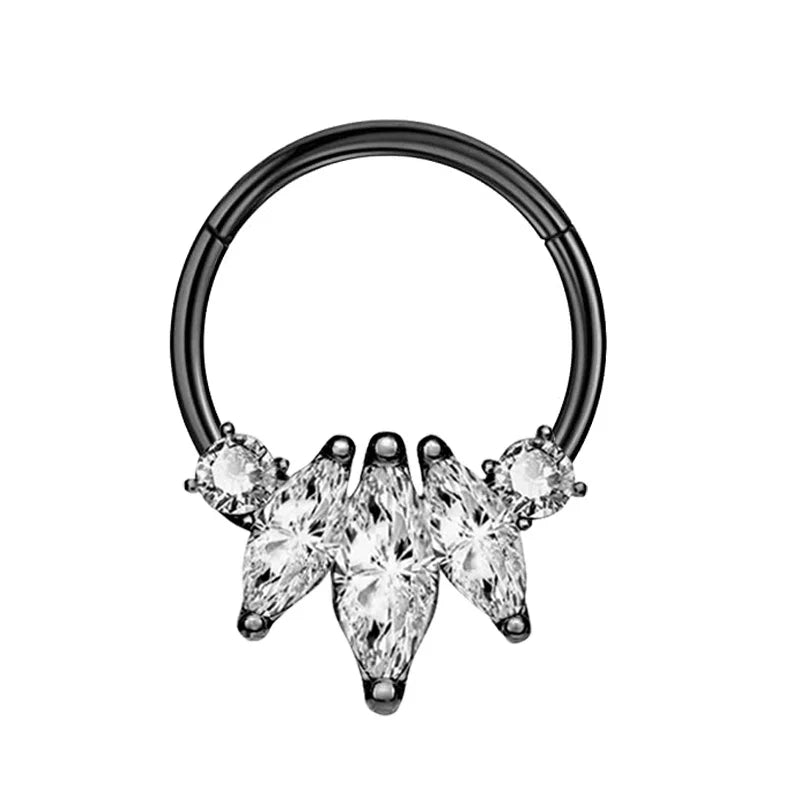 sengpan 16G Stainless Steel Septum Ring Nose Hoop Ring Bee Bat Septum Piercing  Cartilage Hoop Helix Tragus Daith Small Earrings