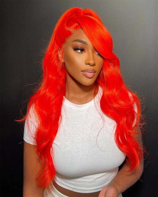 sengpan Orange Body 613 Colored 13x6 Transparent Lace Frontal Wigs Human Hair Wig For Women Brazilian Remy Hair Glueless Full Lace Wigs