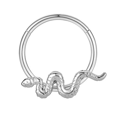 sengpan 16G Stainless Steel Septum Ring Nose Hoop Ring Bee Bat Septum Piercing  Cartilage Hoop Helix Tragus Daith Small Earrings