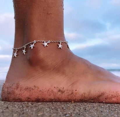 sengpan Christmas gifts for her Boho Starfish Women Anklet Foot Chain Jewelry Anklet Bracelet Femme Jewelry Accessories Foot Gift