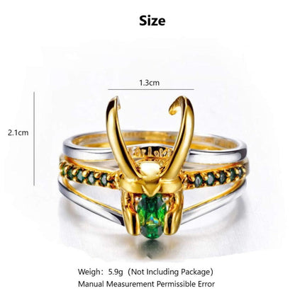 sengpan CHEISTMAS gifts for her Disaster Prevention Jewelry Movie Superhero Thor Loki Helmet Pack of 3 Stacking Unisex Gold-plating Rings Men Charm Jewelry Women Valentine's Day Gift