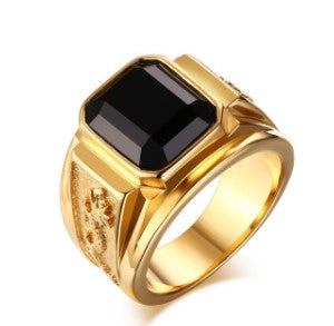 sengpan gifts for men New Golden Dragon Gold Color Man AAA Wedding Ring Big Men 6-15 Retro Jewelry