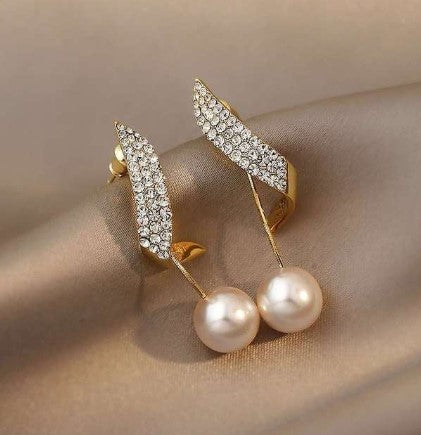 sengpan gifts for her Gold Pearl Stud Earrings For Woman Korean Fashion Mermaid Bowknot Bee Heart Long Jewelry Wedding Girl's Sweet Accessories