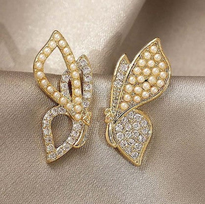 sengpan gifts for her Gold Pearl Stud Earrings For Woman Korean Fashion Mermaid Bowknot Bee Heart Long Jewelry Wedding Girl's Sweet Accessories