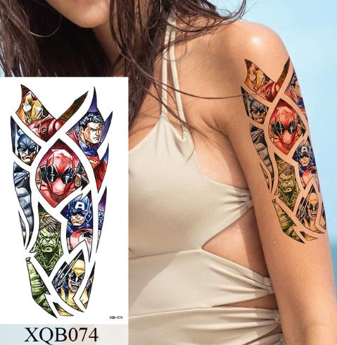 sengpan Waterproof Temporary Tattoo Sticker Flower Rose Flash Tattoos Lalash Tattoos Snake Lion Body Art Arm Fake Sleeve Tatoo Women